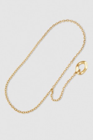 Patrizia Pepe Adjustable Chain Belt Doré | YKXOA0865