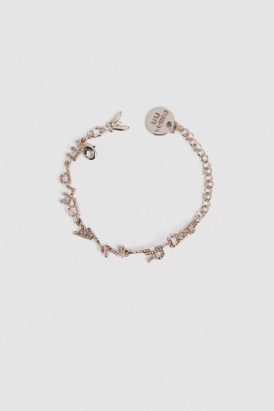 Patrizia Pepe Brass Bracelet With Rhinestones Doré | BHFQN5206