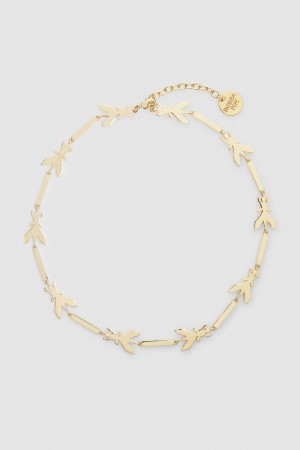 Patrizia Pepe Brass Chocker Necklace Doré | MAUDN7198