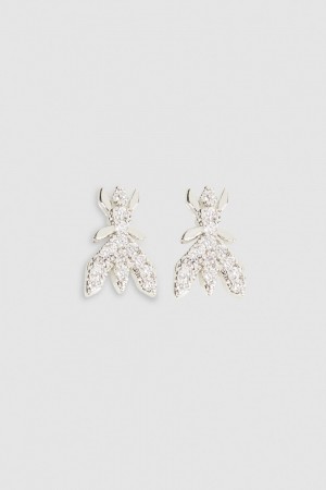 Patrizia Pepe Brass Earrings Argent | BWSQN8260