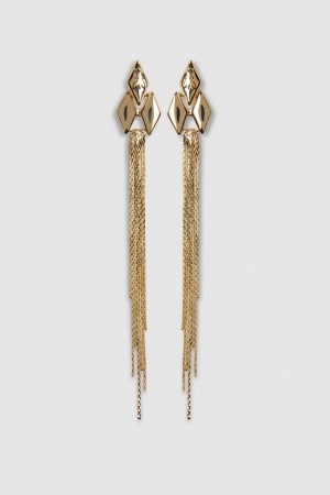 Patrizia Pepe Brass Pendant Earrings Doré | WZFTE8645