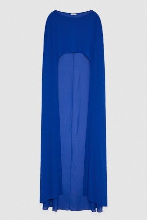 Patrizia Pepe Cape In Poly Georgette With Neckline On The Back Bleu Clair | YJSIV1054