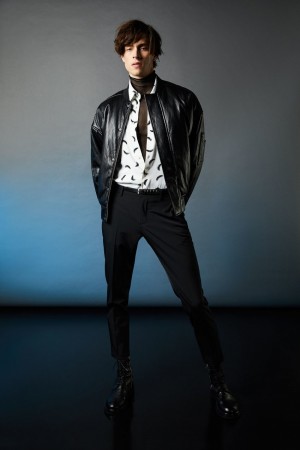 Patrizia Pepe Coated Fabric Over Bomber Jacket Noir | SXBDH1358