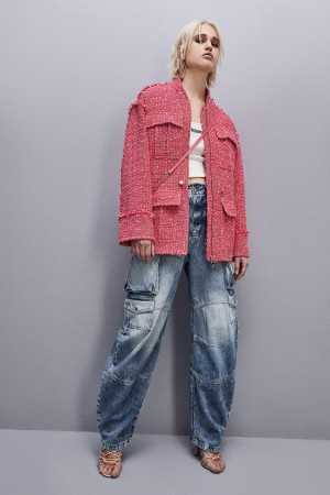 Patrizia Pepe Cotton Blend Over Parka Rouge | JAGYK5269