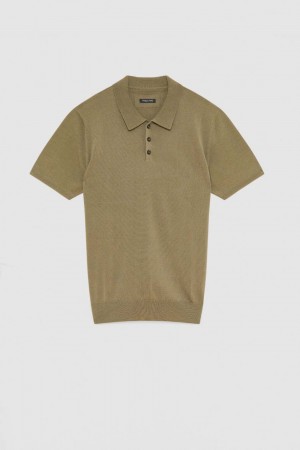 Patrizia Pepe Cotton Blend Polo Shirt Vert | QDAGF4908
