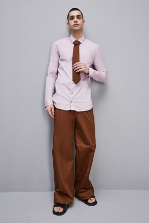 Patrizia Pepe Cotton Poplin Shirt Violette | UCBFL6893