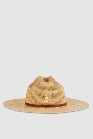 Patrizia Pepe Cowboy Hat With Leather Strap Blanche | OKEYG9453
