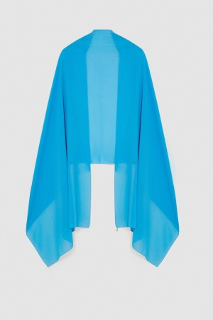 Patrizia Pepe Crepe Stole Bleu Clair | OETFN9031