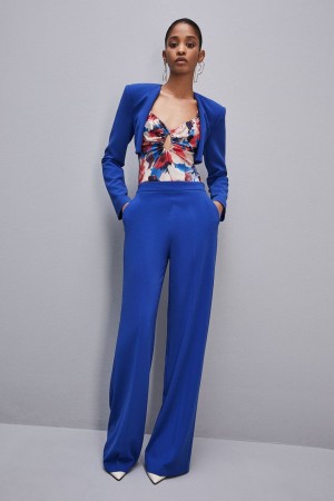Patrizia Pepe Cut-out Top With Straps In Viscose Satin Multicolore | BGXYU1923