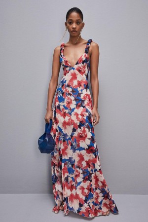 Patrizia Pepe Dress With Matching Viscose Crepon Sash Multicolore | VKYJN0384
