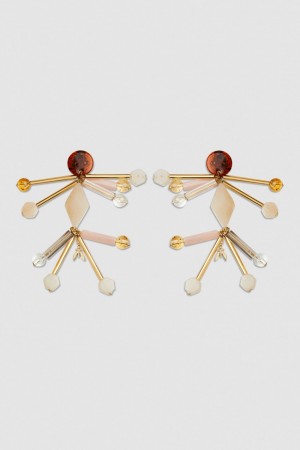 Patrizia Pepe Earrings With Techno Pop Fly Appliqué Multicolore | WPHNZ2378