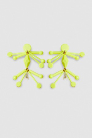 Patrizia Pepe Earrings With Techno Pop Fly Appliqué Jaune | MQPOH8275