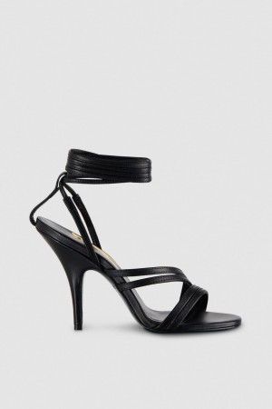 Patrizia Pepe Elegant Heeled Sandals Noir | TWGIE8391