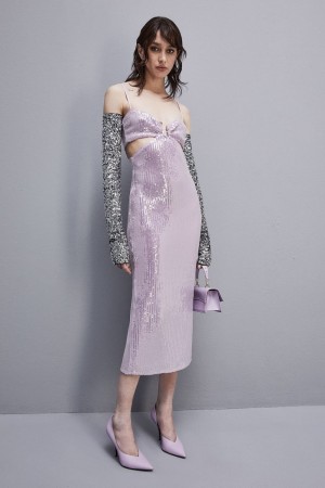Patrizia Pepe Essential All-over Sleeveless Sequined Dress Rose | CLIZA8520