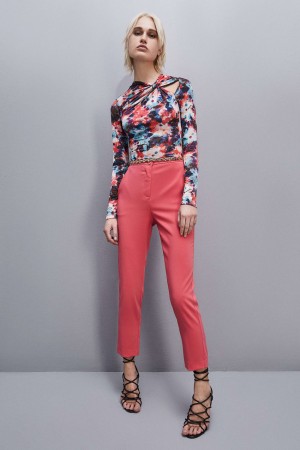 Patrizia Pepe Essential Cigarette Pants Rose | MGOQS6485