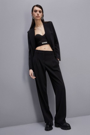 Patrizia Pepe Essential Crepe Pants Noir | JNUCF0324