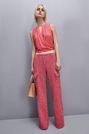 Patrizia Pepe Essential Crossover Top Rose | CQWLO9508