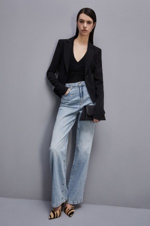 Patrizia Pepe Essential One-button Jacket Noir | YSITR3875