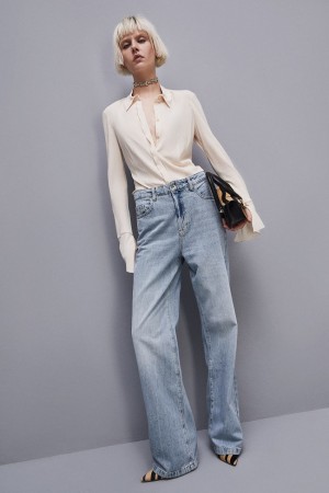 Patrizia Pepe Essential Soft Shirt Beige | BKQJG7318