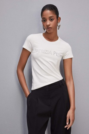 Patrizia Pepe Essential T-shirt Blanche | NVELZ4685