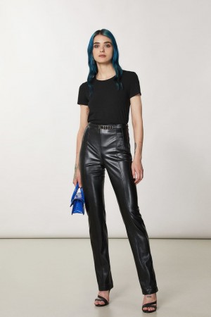 Patrizia Pepe Essential T-shirt Noir | OADZV1502