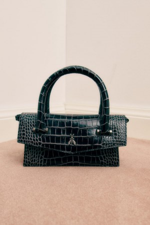 Patrizia Pepe Fly Bamby Croco Noir | LIUQM0315