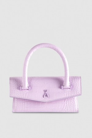Patrizia Pepe Fly Bamby Croco Violette | XCKPG4857
