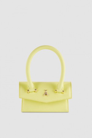 Patrizia Pepe Fly Bamby Leather Mini Shoulder Bag Jaune | GIDFK0296