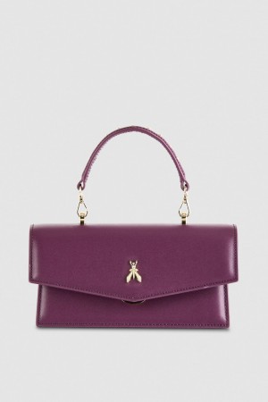 Patrizia Pepe Fly Bamby Leather Shoulder Bag Violette | UTEGV2710
