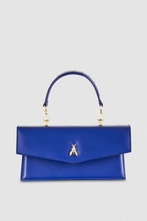 Patrizia Pepe Fly Bamby Leather Shoulder Bag Bleu Clair | WXTPC1720