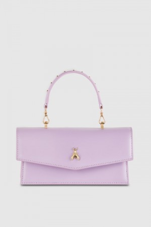 Patrizia Pepe Fly Bamby Leather Shoulder Bag Violette | QKLBV3540