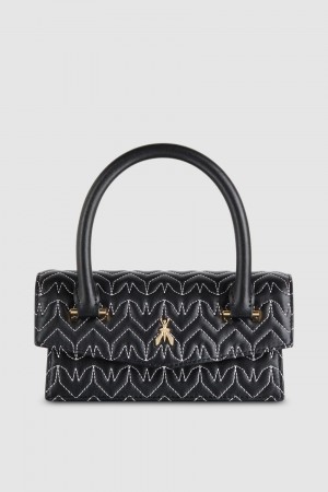 Patrizia Pepe Fly Bamby Quilted Leather Bag Noir | SIWFA6251