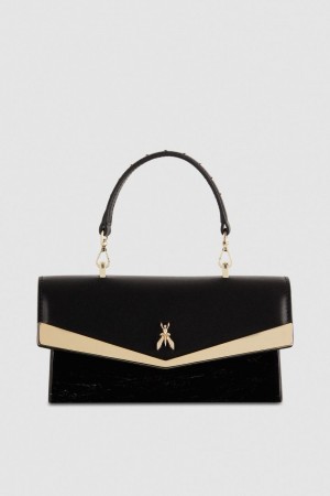 Patrizia Pepe Fly Bamby Shoulder Bag With Chain Noir | WRBED1453
