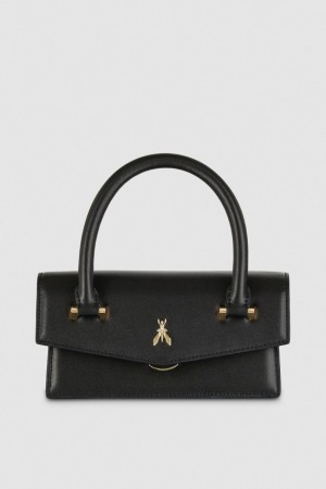Patrizia Pepe Fly Bamby Shoulder Bag With Handles Noir | PVRFD0392