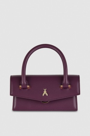 Patrizia Pepe Fly Bamby Shoulder Bag With Handles Violette | UVEXO3912