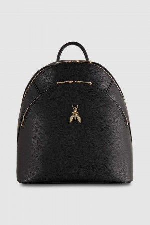 Patrizia Pepe Fly Leather Backpack With Double Pocket Noir | JUHZN4985