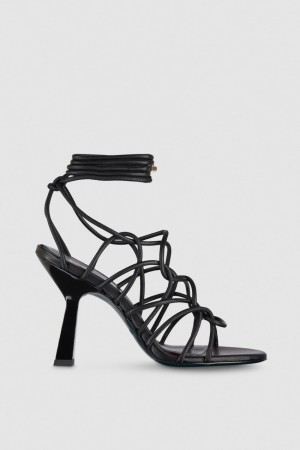 Patrizia Pepe Heeled Ankle Sandals Noir | CRXUZ1720