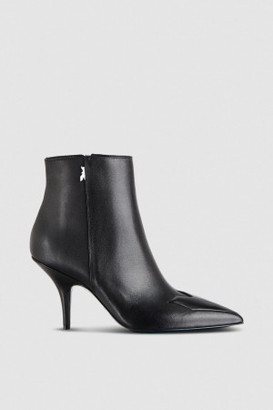Patrizia Pepe Heeled Leather Ankle Boots Noir | CQMEZ6924