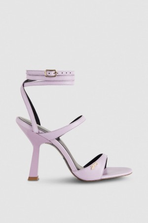 Patrizia Pepe Heeled Sandal With Green Leather Sole Violette | USTOI0795