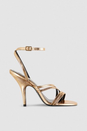 Patrizia Pepe Heeled Sandals Doré | MJXQU3720