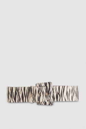 Patrizia Pepe High-waisted Belt With Lined Buckle Animalier | LVRBU5319