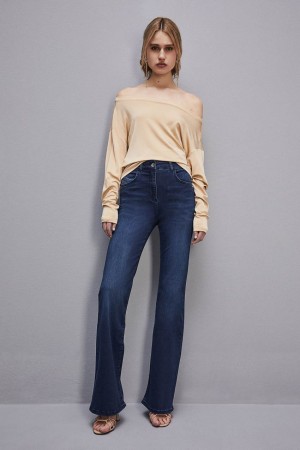 Patrizia Pepe Jeans Jeggings Flare Bleu | MATDL8792
