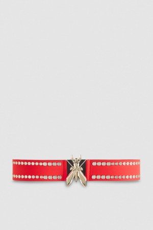 Patrizia Pepe Jersey High-waisted Belt Rouge | WOHLS2508