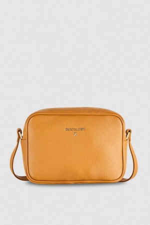 Patrizia Pepe Leather Camera Bag With Inside Pocket Marron | MBFDH6945
