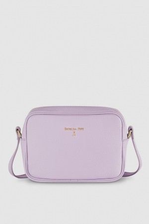 Patrizia Pepe Leather Camera Bag With Inside Pocket Violette | EXWDM6854