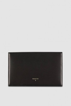 Patrizia Pepe Leather Shoulder Pocket Bag With Zipper Noir | ZOSFX9817