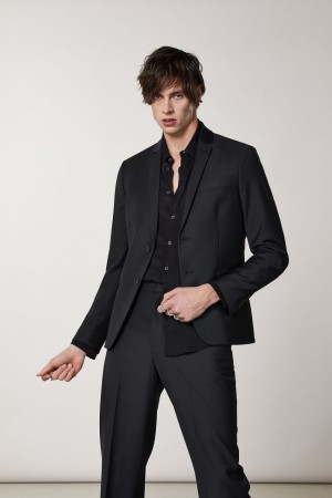 Patrizia Pepe Lined Cool Wool Blazer Noir | LMDIR8312