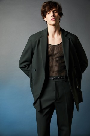 Patrizia Pepe Lined Double-breasted Coat Vert | OLTKU0654
