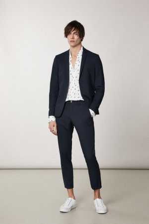 Patrizia Pepe Lined Polyviscose Blazer Bleu | AOCDB1036