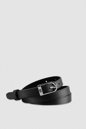 Patrizia Pepe Low-waist Smooth Leather Belt Noir | LAODF1720